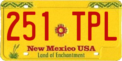 NM license plate 251TPL