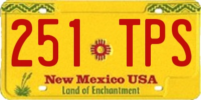 NM license plate 251TPS