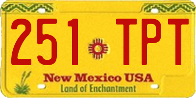 NM license plate 251TPT