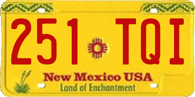NM license plate 251TQI