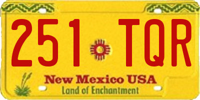NM license plate 251TQR