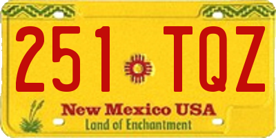 NM license plate 251TQZ