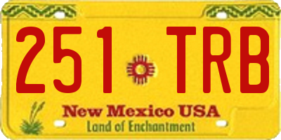 NM license plate 251TRB