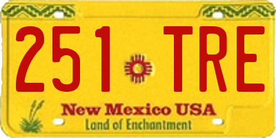 NM license plate 251TRE