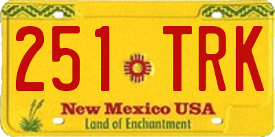 NM license plate 251TRK