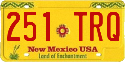 NM license plate 251TRQ