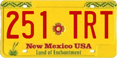 NM license plate 251TRT