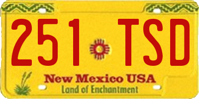 NM license plate 251TSD