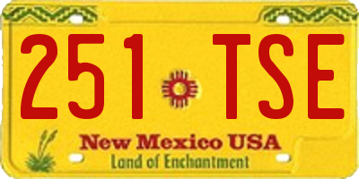 NM license plate 251TSE