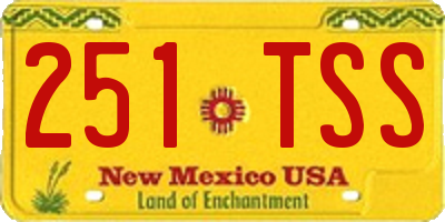 NM license plate 251TSS