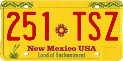 NM license plate 251TSZ