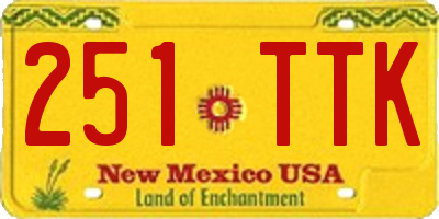 NM license plate 251TTK