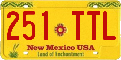 NM license plate 251TTL