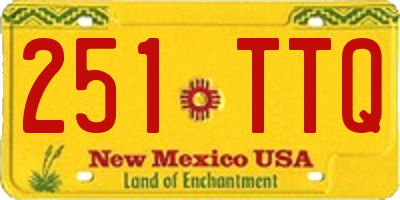 NM license plate 251TTQ