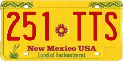 NM license plate 251TTS