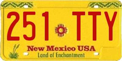 NM license plate 251TTY