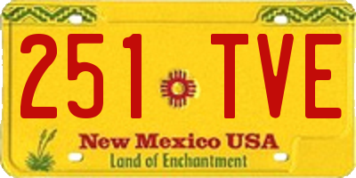 NM license plate 251TVE