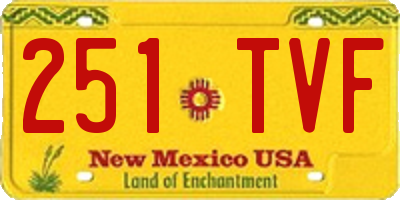 NM license plate 251TVF