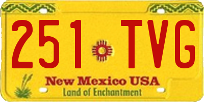 NM license plate 251TVG