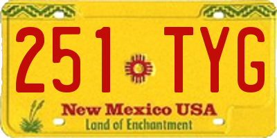 NM license plate 251TYG