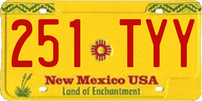 NM license plate 251TYY