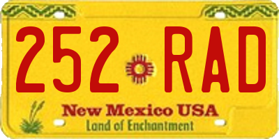 NM license plate 252RAD