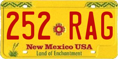 NM license plate 252RAG