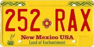 NM license plate 252RAX