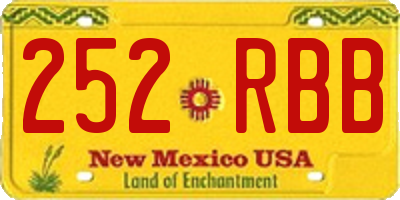 NM license plate 252RBB