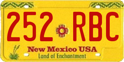 NM license plate 252RBC