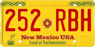 NM license plate 252RBH