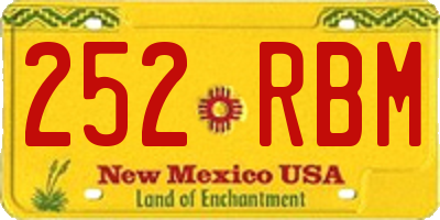 NM license plate 252RBM