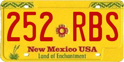 NM license plate 252RBS