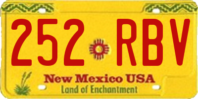NM license plate 252RBV