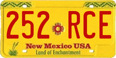 NM license plate 252RCE
