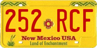 NM license plate 252RCF