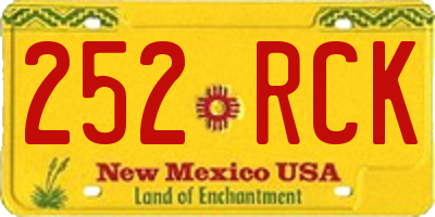 NM license plate 252RCK