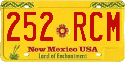 NM license plate 252RCM