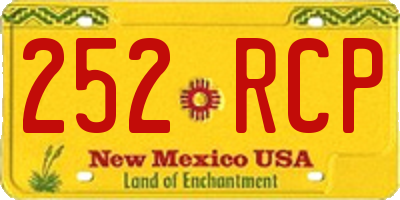 NM license plate 252RCP