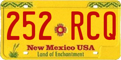 NM license plate 252RCQ