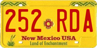 NM license plate 252RDA
