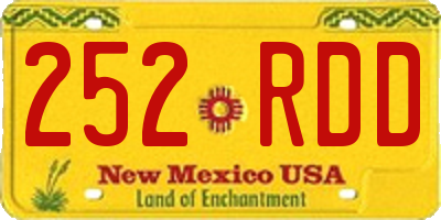 NM license plate 252RDD