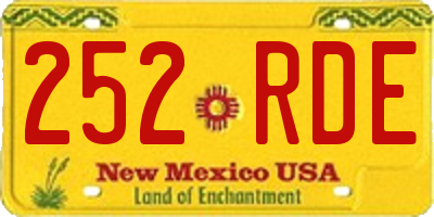 NM license plate 252RDE