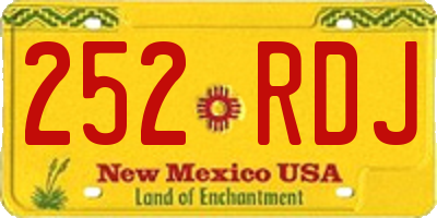 NM license plate 252RDJ