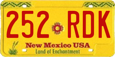 NM license plate 252RDK