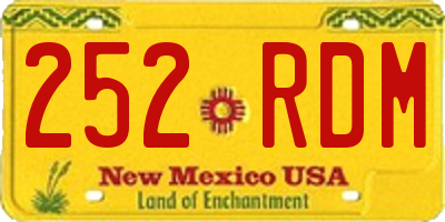 NM license plate 252RDM