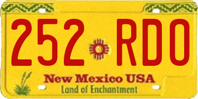 NM license plate 252RDO