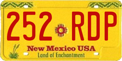NM license plate 252RDP