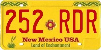 NM license plate 252RDR