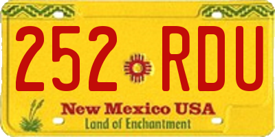 NM license plate 252RDU